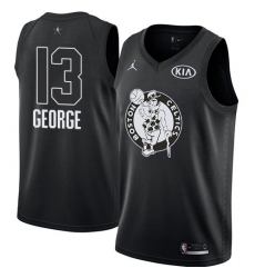 Men's Nike Jordan Oklahoma City Thunder #13 Paul George Swingman Black 2018 All-Star Game NBA Jersey