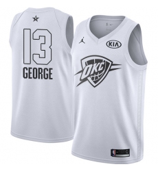 Men's Nike Jordan Oklahoma City Thunder #13 Paul George Swingman White 2018 All-Star Game NBA Jersey