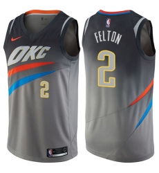 Youth Nike Oklahoma City Thunder #2 Raymond Felton Swingman Gray NBA Jersey - City Edition