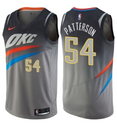 Youth Nike Oklahoma City Thunder #54 Patrick Patterson Swingman Gray NBA Jersey - City Edition