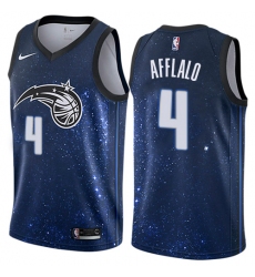 Men's Nike Orlando Magic #4 Arron Afflalo Authentic Blue NBA Jersey - City Edition