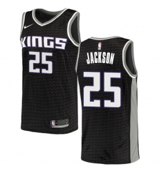 Men's Nike Sacramento Kings #25 Justin Jackson Authentic Black NBA Jersey Statement Edition