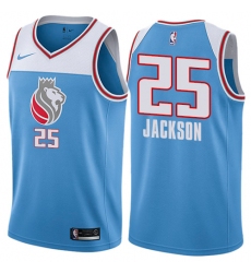 Men's Nike Sacramento Kings #25 Justin Jackson Authentic Blue NBA Jersey - City Edition