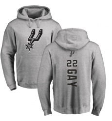 NBA Nike San Antonio Spurs #22 Rudy Gay Ash Backer Pullover Hoodie