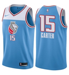 Youth Nike Sacramento Kings #15 Vince Carter Swingman Blue NBA Jersey - City Edition