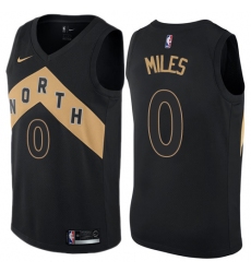 Men's Nike Toronto Raptors #0 C.J. Miles Swingman Black NBA Jersey - City Edition