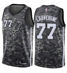 Men's Nike San Antonio Spurs #77 Joffrey Lauvergne Swingman Camo NBA Jersey - City Edition