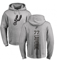 NBA Nike San Antonio Spurs #77 Joffrey Lauvergne Ash Backer Pullover Hoodie