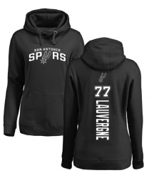 NBA Women's Nike San Antonio Spurs #77 Joffrey Lauvergne Black Backer Pullover Hoodie