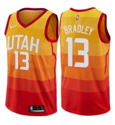 Men's Nike Utah Jazz #13 Tony Bradley Swingman Orange NBA Jersey - City Edition