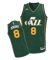 Men's Adidas Utah Jazz #8 Jonas Jerebko Swingman Green Alternate NBA Jersey