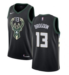 Women's Adidas Milwaukee Bucks #13 Malcolm Brogdon Authentic Black Alternate NBA Jersey - Statement Edition