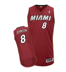 Men's Adidas Miami Heat #8 Tyler Johnson Authentic Red Alternate NBA Jersey