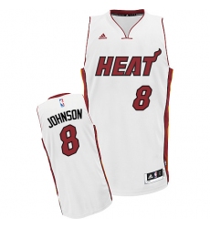 Men's Adidas Miami Heat #8 Tyler Johnson Swingman White Home NBA Jersey