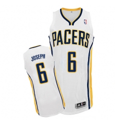 Men's Adidas Indiana Pacers #6 Cory Joseph Authentic White Home NBA Jersey