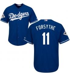 Youth Majestic Los Angeles Dodgers #11 Logan Forsythe Replica Royal Blue Alternate 2017 World Series Bound Cool Base MLB Jersey