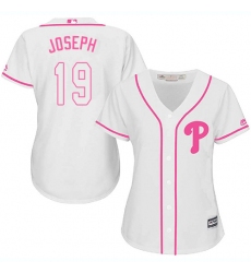 Women's Majestic Philadelphia Phillies #19 Tommy Joseph Authentic White Fashion Cool Base MLB Jersey