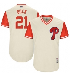 Men's Majestic Philadelphia Phillies #21 Clay Buchholz 