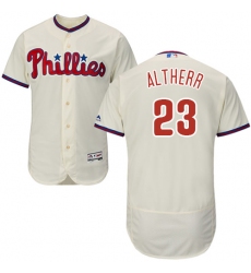 Men's Majestic Philadelphia Phillies #23 Aaron Altherr Cream Flexbase Authentic Collection MLB Jersey