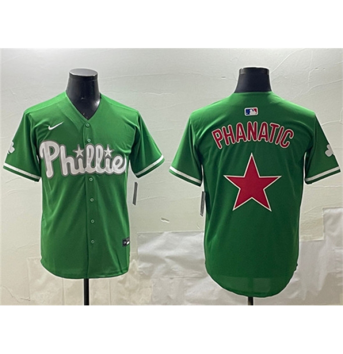 Men's Philadelphia Phillies Phanatic Green Limited Stitched Jersey