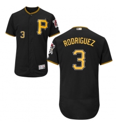 Men's Majestic Pittsburgh Pirates #3 Sean Rodriguez Black Flexbase Authentic Collection MLB Jersey