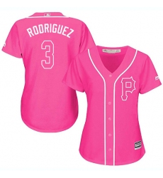 Women's Majestic Pittsburgh Pirates #3 Sean Rodriguez Authentic Pink Fashion Cool Base MLB Jersey