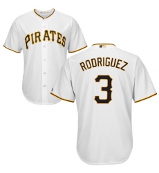 Youth Majestic Pittsburgh Pirates #3 Sean Rodriguez Authentic White Home Cool Base MLB Jersey