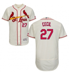 Men's Majestic St. Louis Cardinals #27 Brett Cecil Cream Flexbase Authentic Collection MLB Jersey