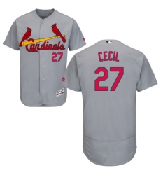 Men's Majestic St. Louis Cardinals #27 Brett Cecil Grey Flexbase Authentic Collection MLB Jersey