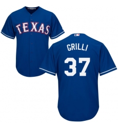 Youth Majestic Texas Rangers #37 Jason Grilli Replica Royal Blue Alternate 2 Cool Base MLB Jersey