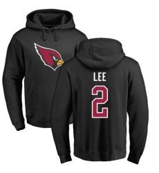 NFL Nike Arizona Cardinals #2 Andy Lee Black Name & Number Logo Pullover Hoodie