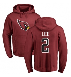 NFL Nike Arizona Cardinals #2 Andy Lee Maroon Name & Number Logo Pullover Hoodie