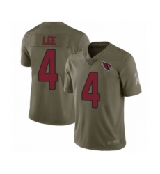 Youth Arizona Cardinals #4 Andy Lee Limited Olive 2017 Salute to Service Football Jersey