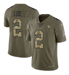 Youth Nike Arizona Cardinals #2 Andy Lee Limited Olive/Camo 2017 Salute to Service NFL Jersey