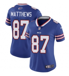 Women's Nike Buffalo Bills #87 Jordan Matthews Royal Blue Team Color Vapor Untouchable Limited Player NFL Jersey
