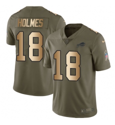 Youth Nike Buffalo Bills #18 Andre Holmes Limited Olive/Gold 2017 Salute to Service NFL Jersey