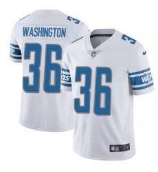 Men's Nike Detroit Lions #36 Dwayne Washington Elite White NFL Jersey