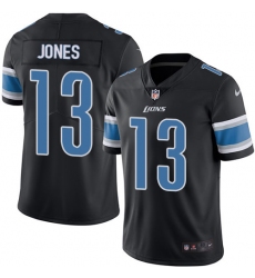 Men's Nike Detroit Lions #13 T.J. Jones Elite Black Rush Vapor Untouchable NFL Jersey