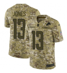 Youth Nike Detroit Lions #13 T.J. Jones Limited Camo 2018 Salute to Service NFL Jersey
