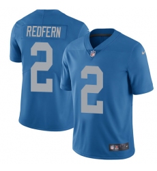 Men's Nike Detroit Lions #2 Kasey Redfern Blue Alternate Vapor Untouchable Limited Player NFL Jersey