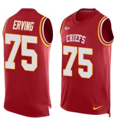 Men's Nike Kansas City Chiefs #75 Cameron Erving Limited Red Player Name & Number Tank Top NFL Jersey
