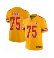 Youth Kansas City Chiefs #75 Cameron Erving Limited Gold Inverted Legend Football Jersey
