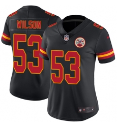 Women's Nike Kansas City Chiefs #53 Ramik Wilson Limited Black Rush Vapor Untouchable NFL Jersey