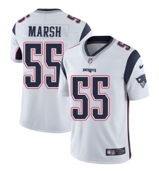 Men's Nike New England Patriots #55 Cassius Marsh White Vapor Untouchable Limited Player NFL Jersey