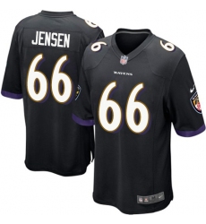 Men's Nike Baltimore Ravens #66 Ryan Jensen Game Black Alternate NFL Jersey