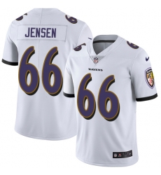 Youth Nike Baltimore Ravens #66 Ryan Jensen White Vapor Untouchable Limited Player NFL Jersey