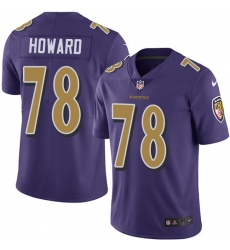 Men's Nike Baltimore Ravens #78 Austin Howard Limited Purple Rush Vapor Untouchable NFL Jersey