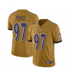 Youth Baltimore Ravens #97 Michael Pierce Limited Gold Inverted Legend Football Jersey