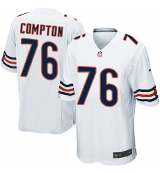 Men's Nike Chicago Bears #76 Tom Compton Game White NFL Jersey