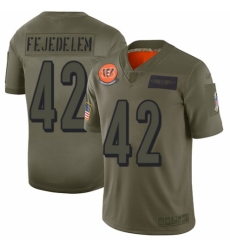 Youth Cincinnati Bengals #42 Clayton Fejedelem Limited Camo 2019 Salute to Service Football Jersey